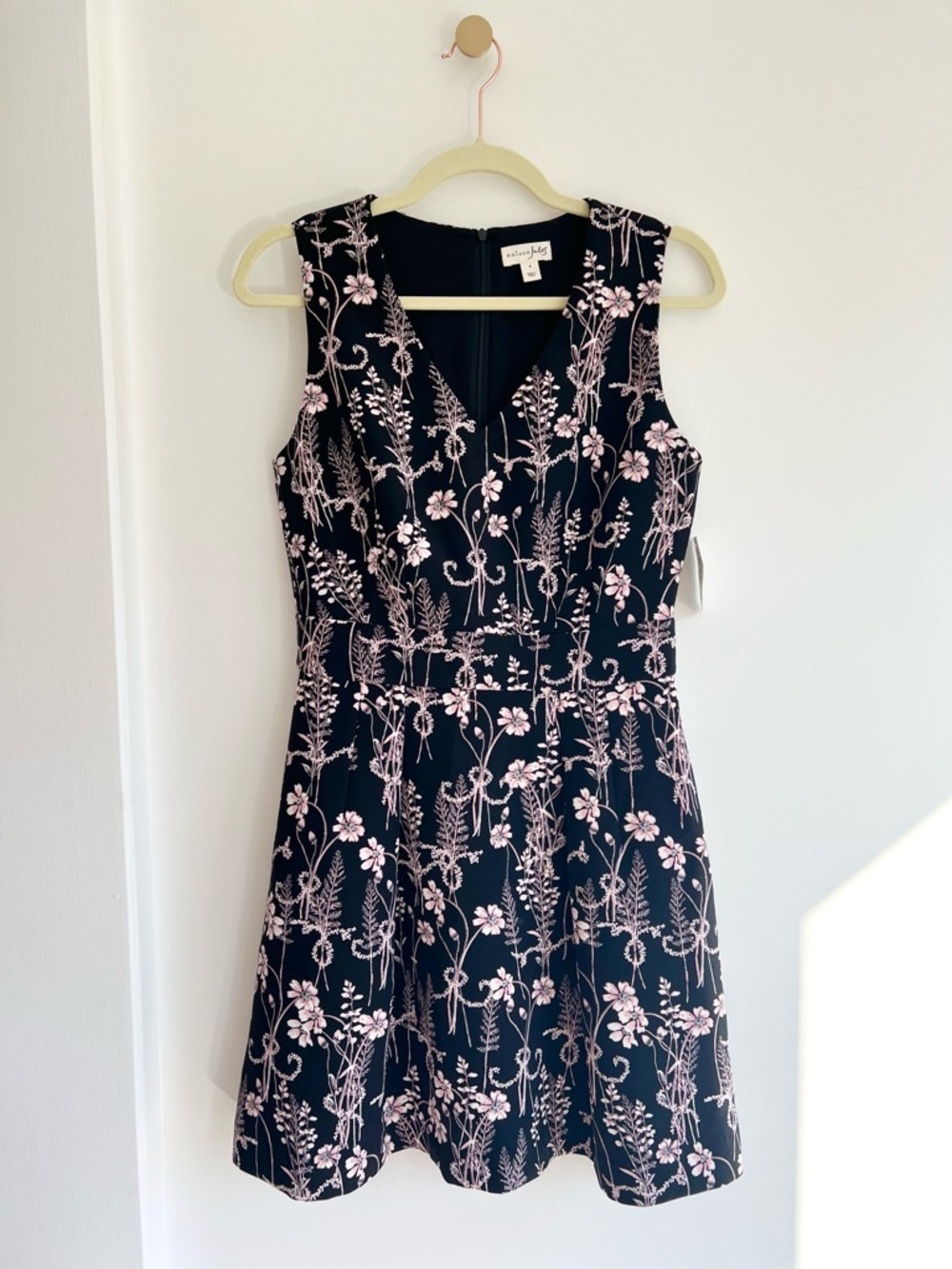 Maison Jules Sprigs of Change Floral Fit & Flare Dress, Black Pink | Women’s (4) - Picture 1 of 9